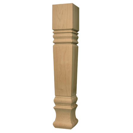 OSBORNE WOOD PRODUCTS 29 x 5 Husky Square Farm Dining Table Leg in Hickory 1142H